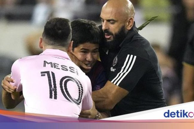 Viral Bodyguard Muncul Tiba-tiba di Belakang Messi