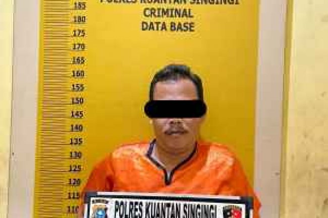 Satreskrim Polres Kuansing Amankan Tersangka  Pemalsuan Surat Desa Giri Sako