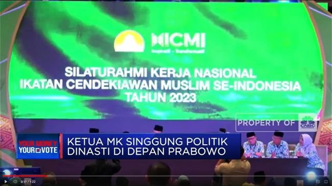 Video: Ketua MK Singgung Politik Dinasti Di Depan Prabowo