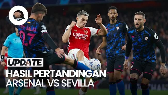 Hasil Liga Champions: Arsenal Menang 2-0 atas Sevilla