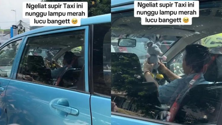 Cara Unik Sopir Taksi Menghadapi Kemacetan, Bikin Netizen Bertanya-tanya