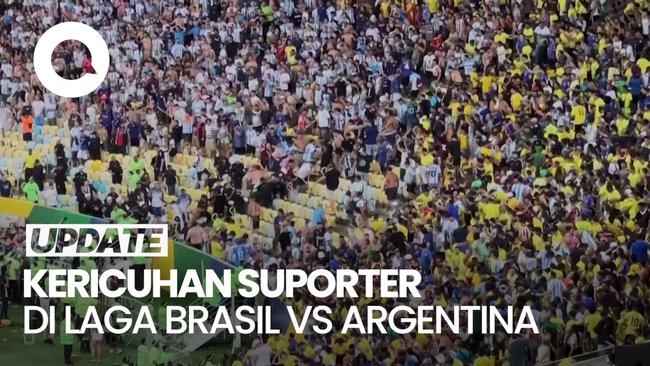 Suporter Laga Brasil Vs Argentina Ricuh, Messi Sampai ke Tribun