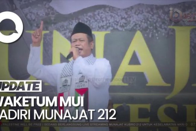 Waketum MUI Bicara Pilih Pemimpin di Munajat 212, Minta Massa Bersatu