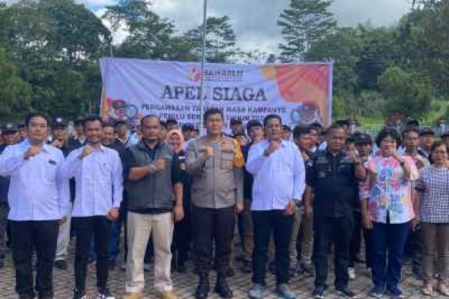 Kapolres Simalungun Hadiri Apel Siaga Jelang Tahapan Kampanye Pemilu 2024