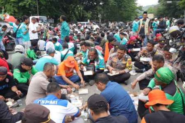 Polres Cilegon Amankan Aksi Unjuk Rasa