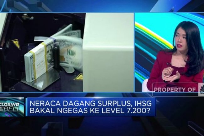 Neraca Dagang Surplus, IHSG Bakal Ngegas ke Level 7.200?
