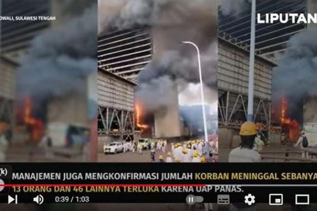 5 Fakta Terkait Tungku Smelter di IMIP Morowali Milik PT ITSS Meledak