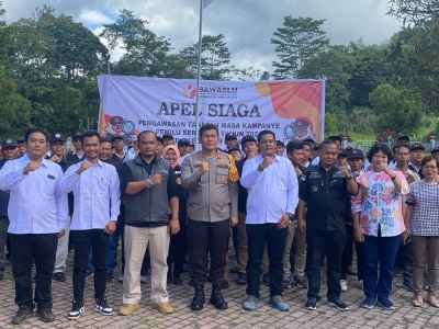 Kapolres Simalungun Hadiri Apel Siaga Jelang Tahapan Kampanye Pemilu 2024