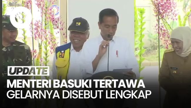 Momen Menteri Basuki Tertawa Kala Gelarnya Disebut oleh Jokowi