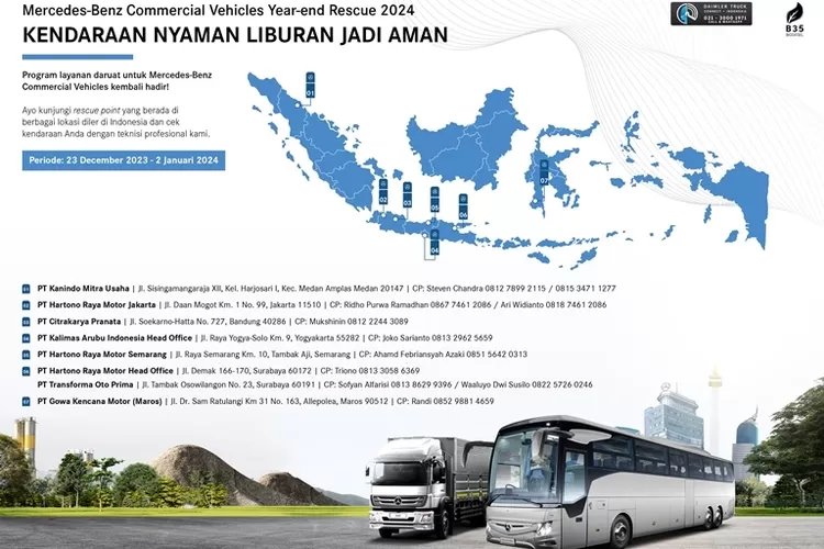 Sambut Libur Nataru, DCVI Luncurkan Program Mercedes-Benz Commercial Vehicles Year-End Rescue