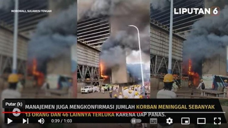 5 Fakta Terkait Tungku Smelter di IMIP Morowali Milik PT ITSS Meledak