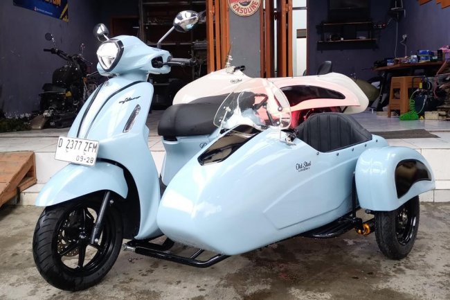 Begini Jadinya Jika Yamaha Grand Filano Pakai Sespan