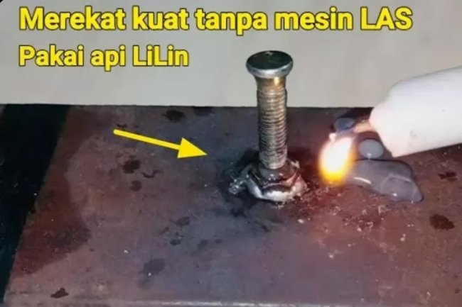 Tanpa Mesin Las, Sambung Besi Lebih Mudah dan Murah Cuma Modal Lilin Saja, Hasilnya Merekat Kuat