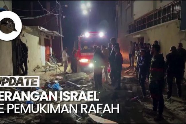Penampakan Dampak Serangan Israel di Pemukiman Warga di Rafah Gaza