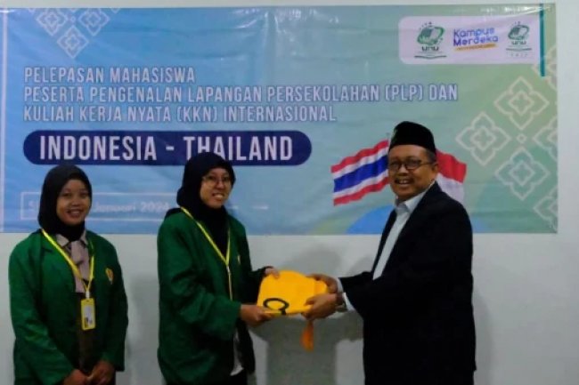 2 Mahasiswi Unusida Ikuti Program PLP dan KKN Internasional di Thailand