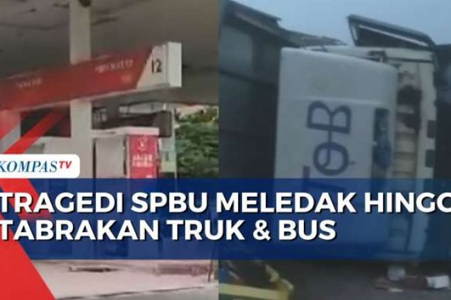 Sejumlah Peristiwa Ledakan SPBU, Perampokan Rumah Anggota Brimob Hingga Kecelakaan Truk dan Bus