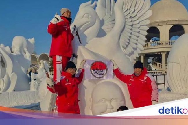 Pemuda Tabanan Raih Juara Lomba Patung Salju Internasional di China