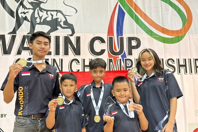 5 Atlet Taekwondo Kota Serang Borong Medali di Kejuaraan Internasional