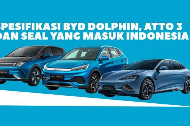INFOGRAFIS: Spesifikasi BYD Dolphin, Atto 3 dan Seal yang Masuk RI
