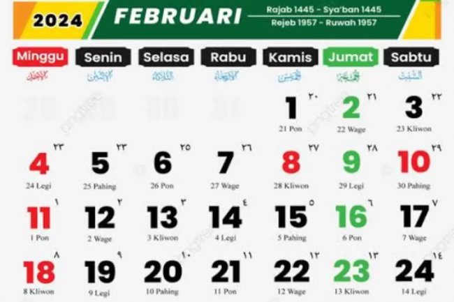Catat! Inilah Daftar Tanggal Merah, Hari Besar Nasional dan Internasional Februari 2024, Ada Pemilu Tanggal 14