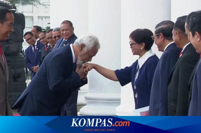 Momen Xanana Gusmao Cium Tangan Menlu Retno Marsudi Saat Kunjungan di Istana Bogor