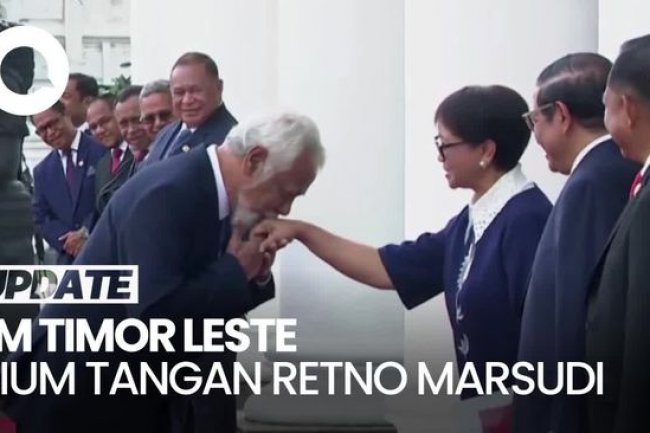 Momen PM Timor Leste Cium Tangan Menlu Retno Saat Kunjungan ke Istana Bogor