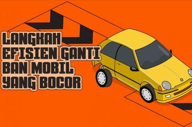 INFOGRAFIS: Langkah Efisien Ganti Ban Mobil yang Bocor
