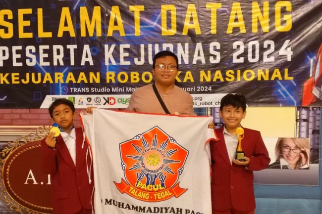 Go Internasional! 2 Siswa SD Muhammadiyah Pacul Tegal Melenggang ke Arab Saudi Usai Raih Juara di Kejurnas Robotika 2024