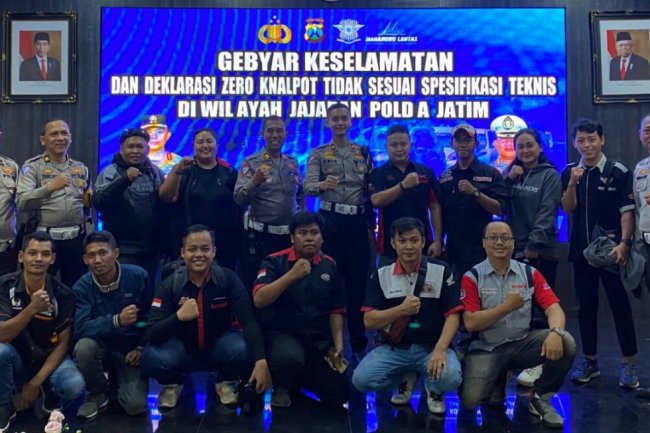 Polisi dan Komunitas Otomotif Deklarasi Zero Knalpot Brong