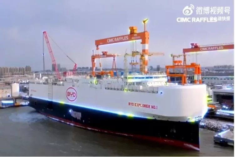 Raksasa Mobil Listrik China Pamerkan Kapal Pengangkut Produk Ekspor BYD