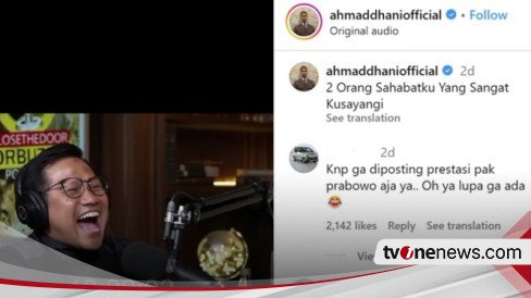 Sindiran Halus Ahmad Dhani untuk Pasangan AMIN, Unggah Berulang Potongan Video Cak Imin soal Gimmick Kampanye, Netizen: Mending Introspeksi Diri