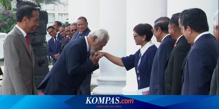 Momen Xanana Gusmao Cium Tangan Menlu Retno Marsudi Saat Kunjungan di Istana Bogor