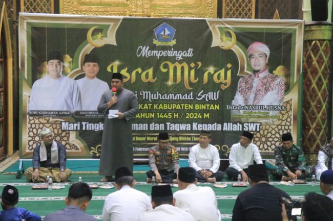 Bupati Bintan Ajak Masyarakat Muslim Maknai Peristiwa Isra' Mi'raj Dalam Kehidupan
