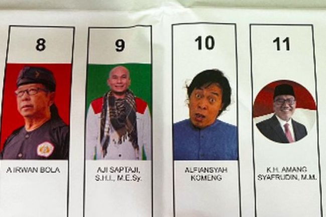 Komeng Unggul Real Count KPU, Netizen Ramai-Ramai Kirim Doa