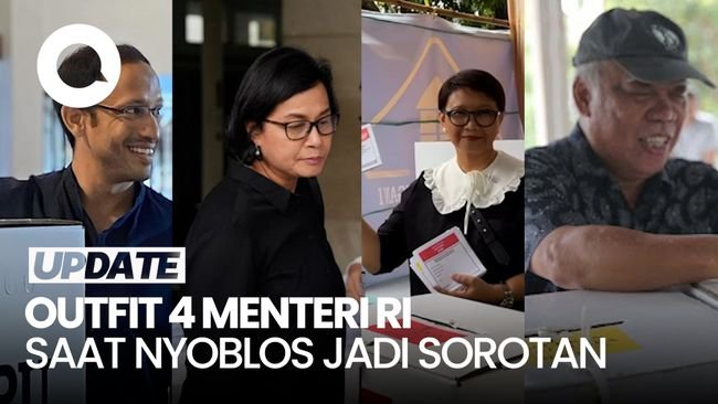 4 Menteri RI Kompak Kenakan Outfit Hitam Saat Nyoblos