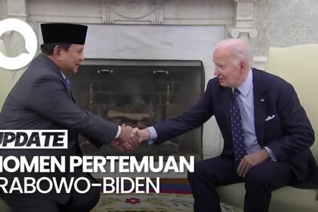 Video Prabowo Bertemu Biden di Gedung Putih AS