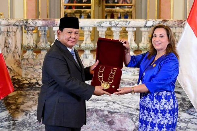 Peru Beri Penghargaan 'Tanda Kehormatan Tertinggi' kepada Prabowo