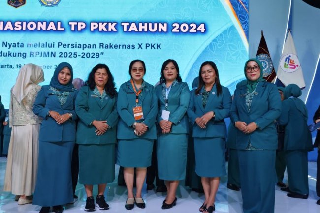 Pjs Ketua TP PKK menghadiri Rapat Rakornas TP PKK Tahun 2024 di Jakarta