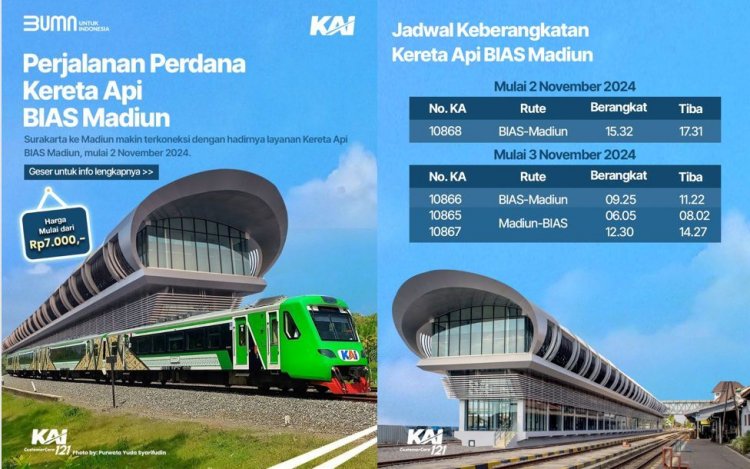 Berikut Rute, Jadwal dan Tarif Lengkap Kereta Api Bandara Internasional Adi Soemarmo (KA BIAS) Tarif Mulai Rp. 7.000,- » JOGLOSEMAR NEWS