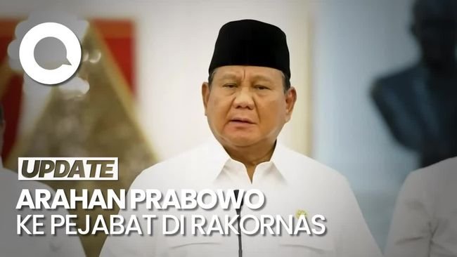 Video Sederet Arahan Prabowo di Rakornas: Berantas Judol-Hemat Anggaran