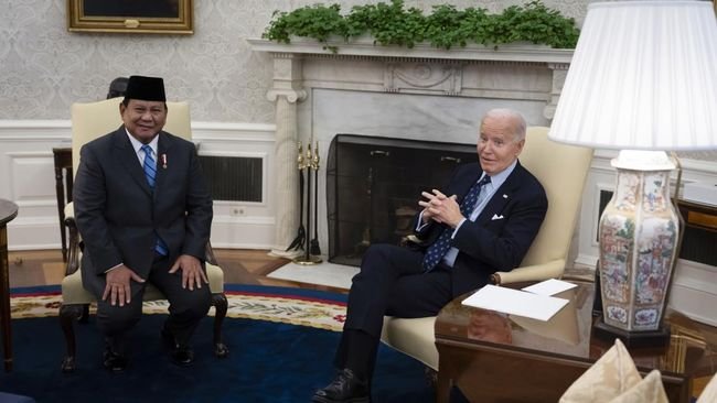 Lengkap! Isi Pertemuan Prabowo & Joe Biden di White House