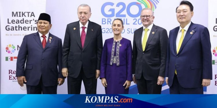 Di Sela-sela KTT G20 Brasil, Prabowo Bertemu Para Pemimpin MIKTA