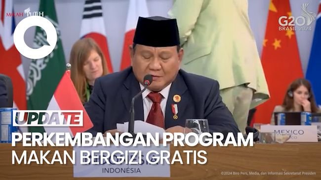 Video Update Makan Bergizi Gratis: Prabowo Bahas di G20, Gibran Uji Coba