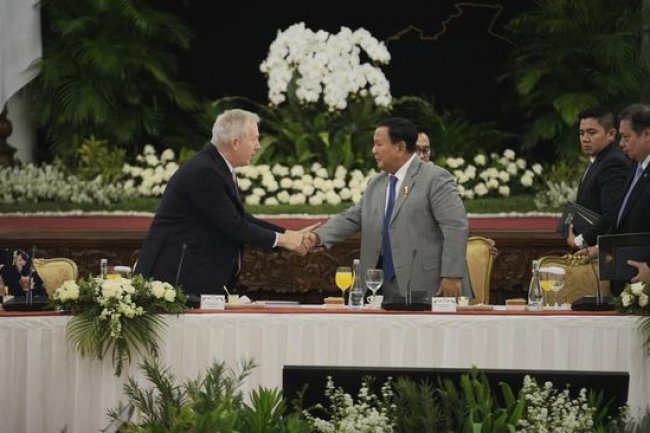 Di Depan Pengusaha AS, Prabowo Puji Kabinet Merah Putih