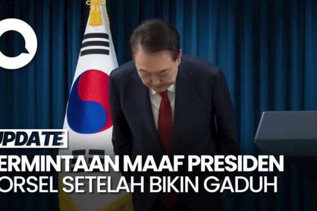 Video: Presiden Korsel Akhirnya Minta Maaf gegara Bikin Gaduh Darurat Militer