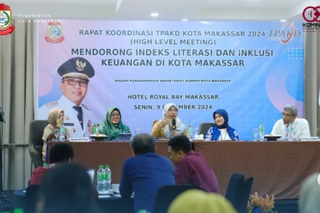 Rakor TPAKD Kota Makassar 2024, Plt Kadis Kominfo Paparkan Peran Teknologi Informasi bagi Akses Keuangan