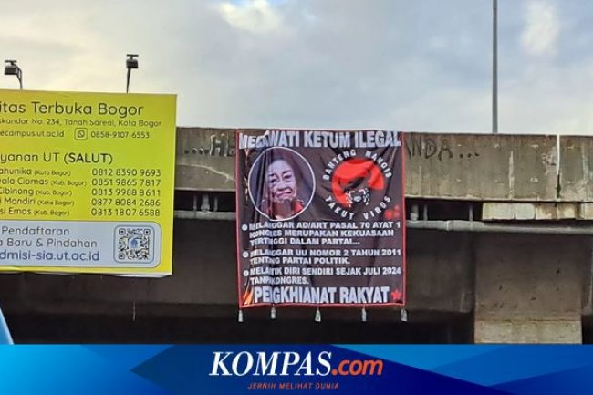 Ketika Spanduk "Serang" Megawati Muncul di Bogor Jelang Kongres PDIP...