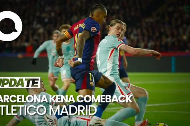 Video Barcelona Kena Comeback Atletico, Tergusur dari Puncak Klasemen
