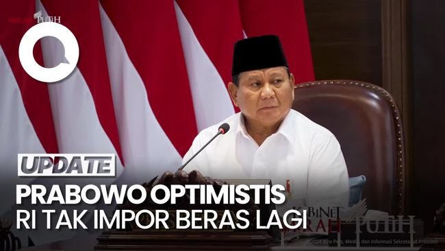 Video: Harapan Prabowo agar RI Tak Impor Beras Lagi Tahun 2025