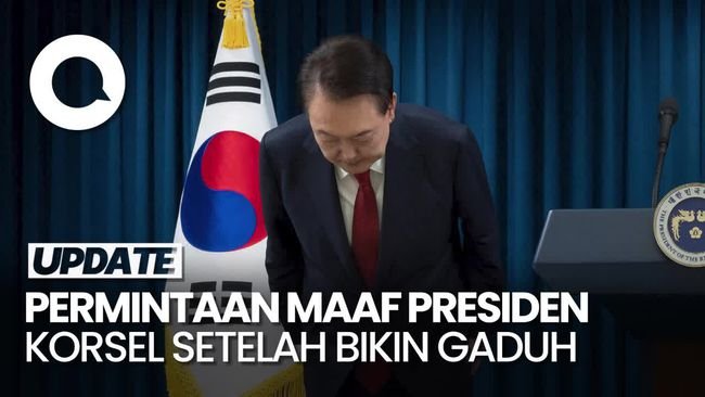 Video: Presiden Korsel Akhirnya Minta Maaf gegara Bikin Gaduh Darurat Militer